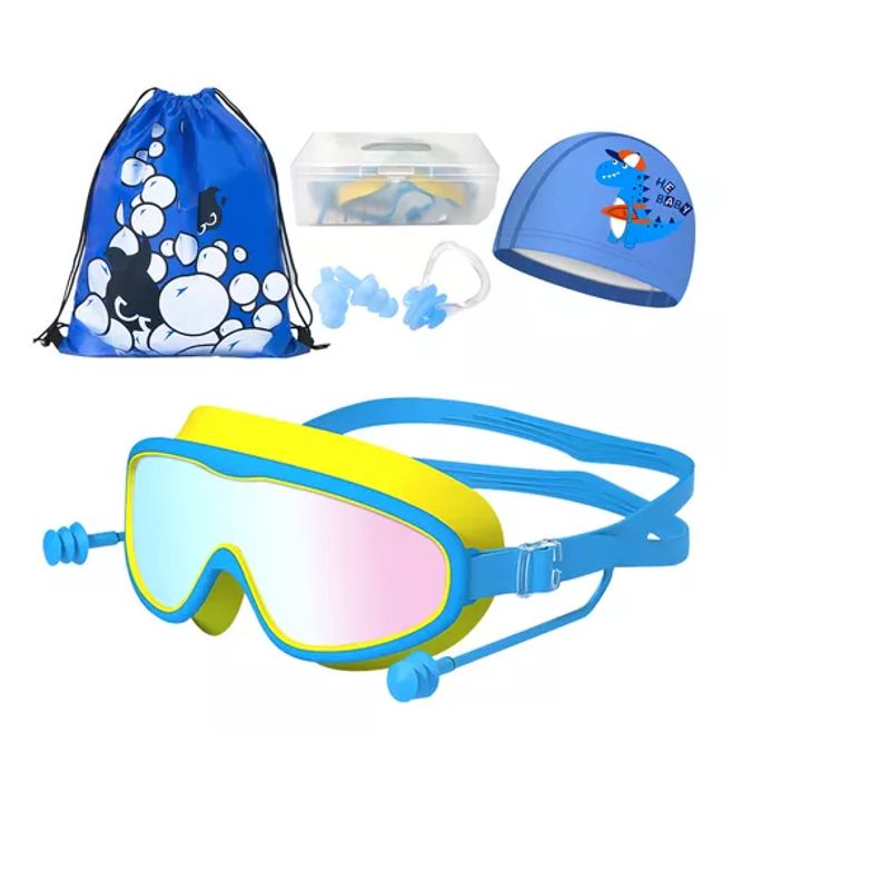 GENERICO - Gafas Goggles Natación Para Niños Antivaho Protección 6 En 1