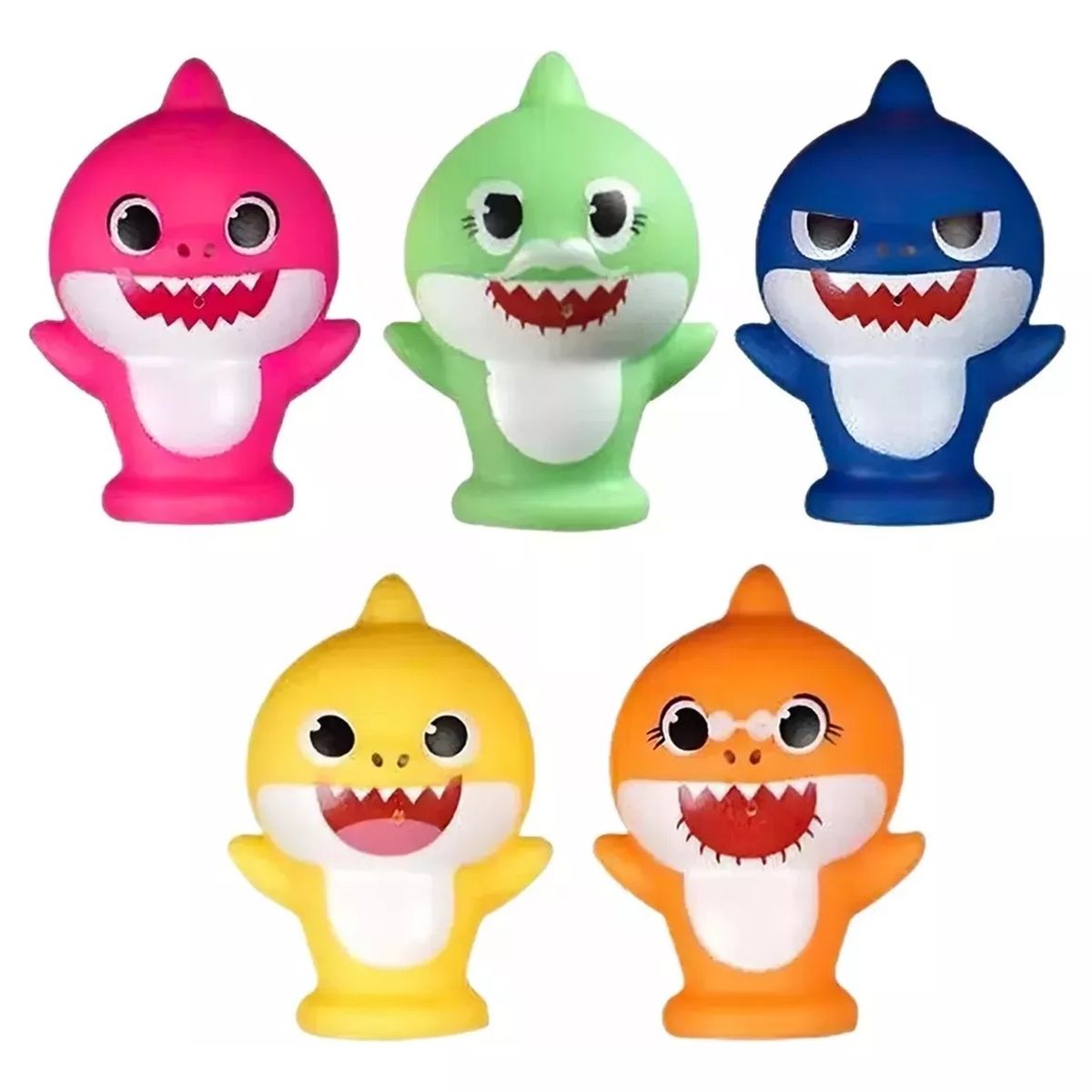 KUANGYE - Juguete De Baño Títeres Dedo Baby Shark 5 Piezas