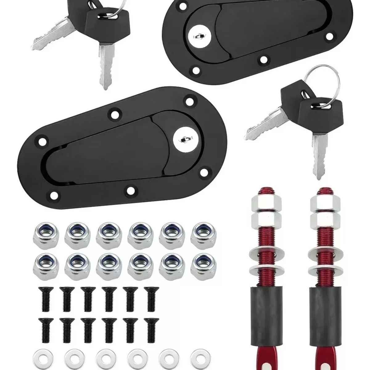 KUANGYE - Cerradura De Capota Empotrada Universal Con Llave D1