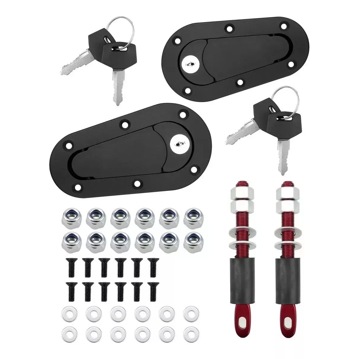 KUANGYE - Cerradura De Capota Empotrada Universal Con Llave D1