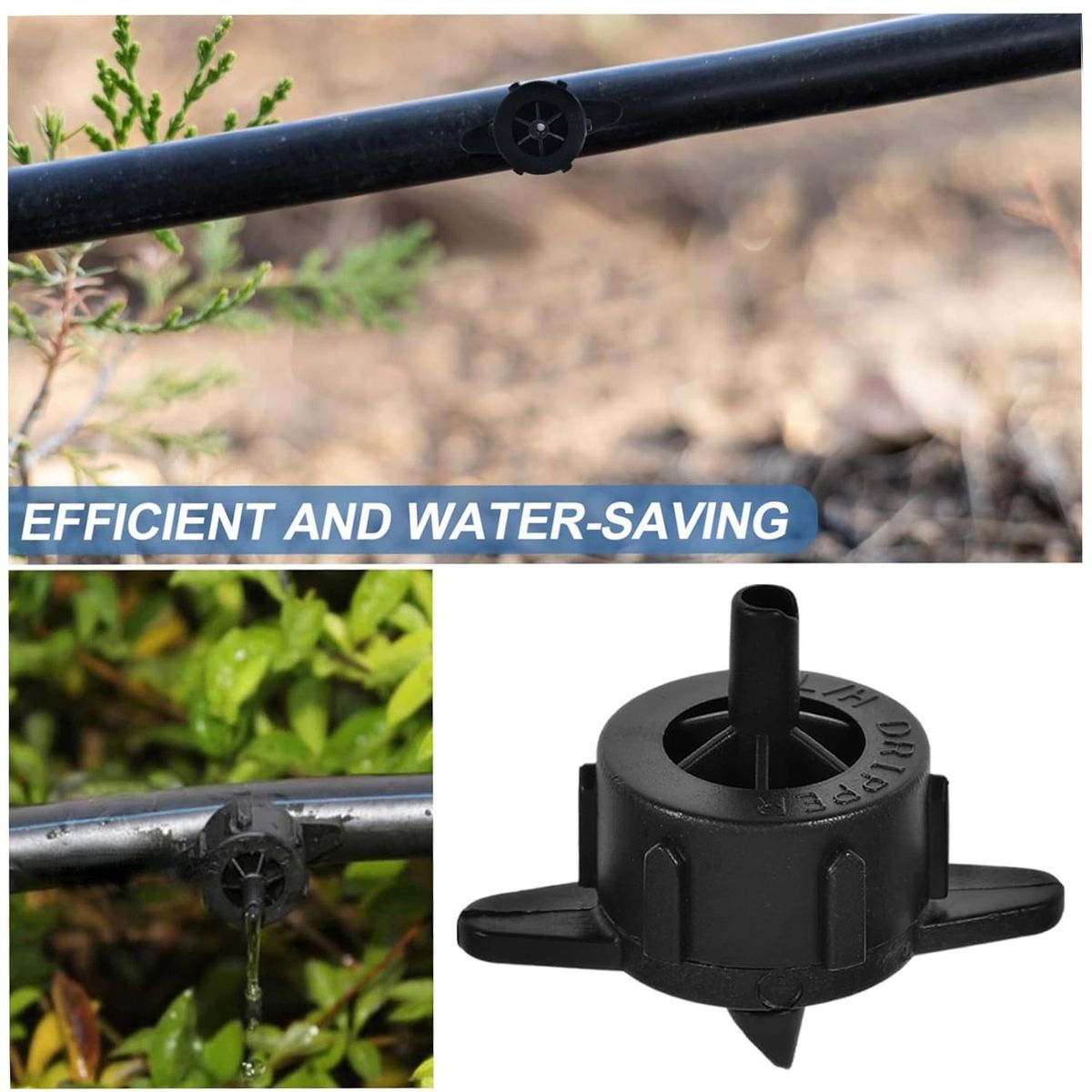 KUANGYE - Pack 100 Goteros Riego Autocompensado De 4 Litros Hora