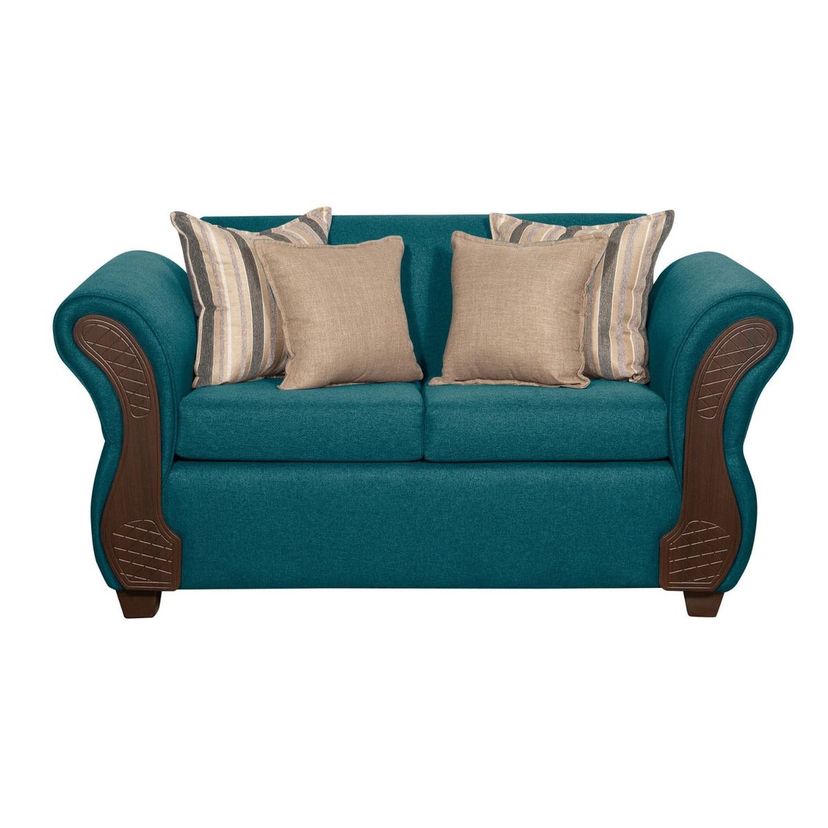 RUZAM MOBEL - SOFA 2 CUERPOS MARSELLA TURQUESA