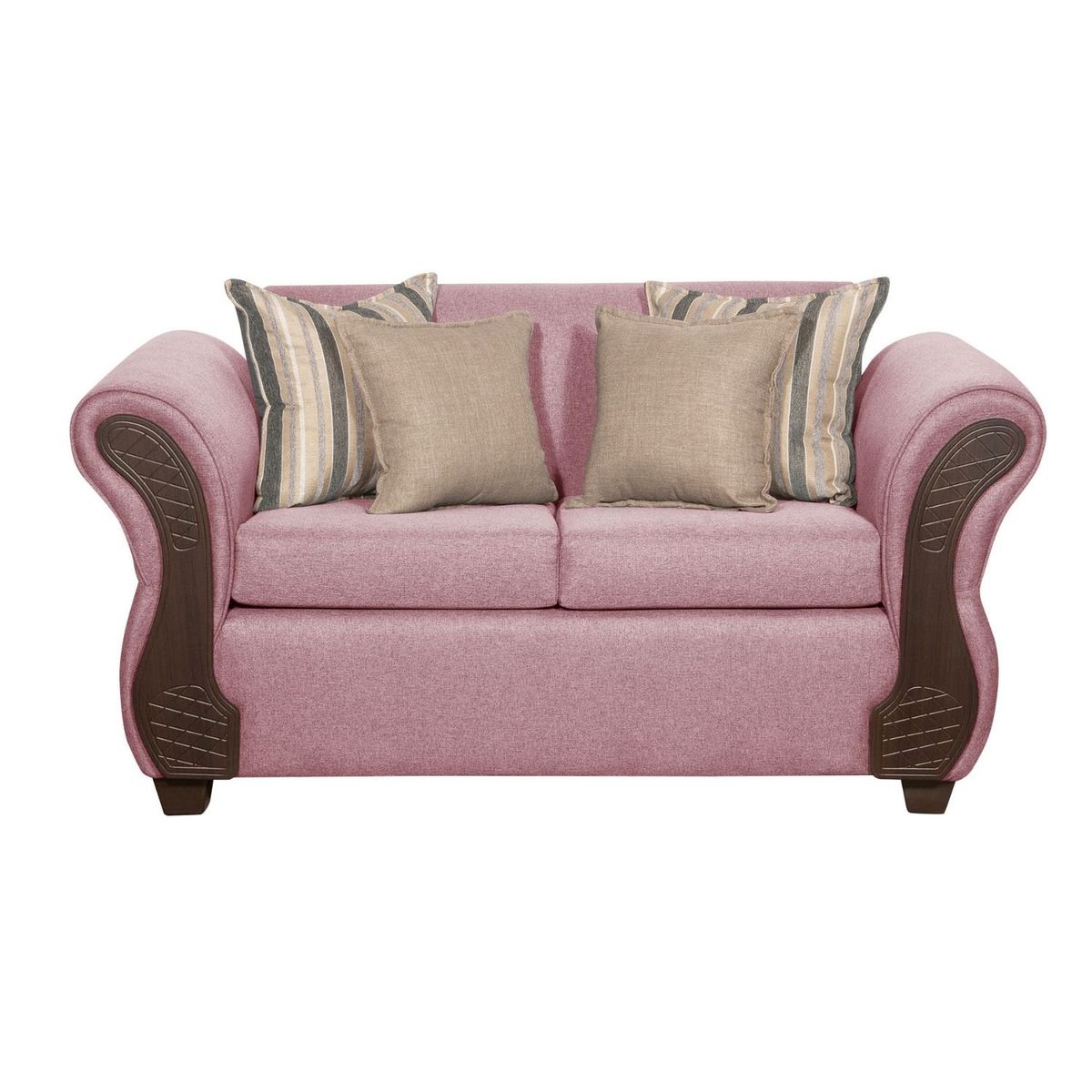 RUZAM MOBEL - SOFA 2 CUERPOS MARSELLA PALO ROSA