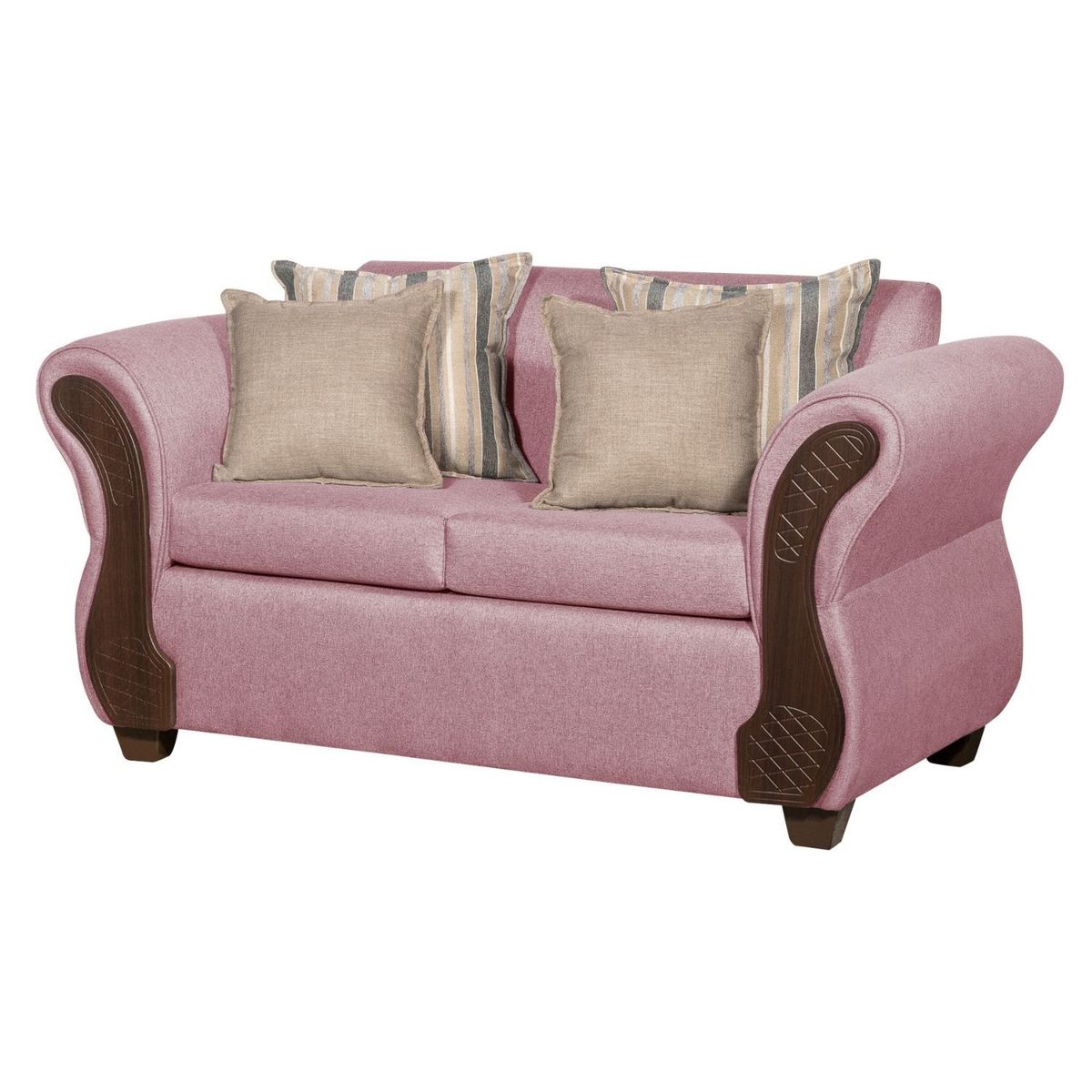 RUZAM MOBEL - SOFA 2 CUERPOS MARSELLA PALO ROSA