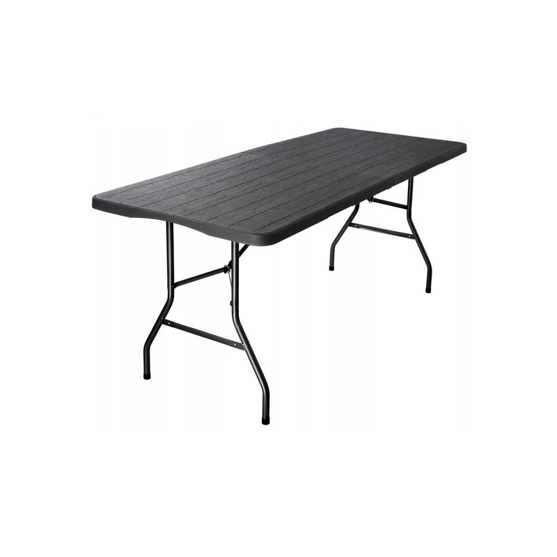 GENERICO - Mesa plegable simil madera 180x74x74cm