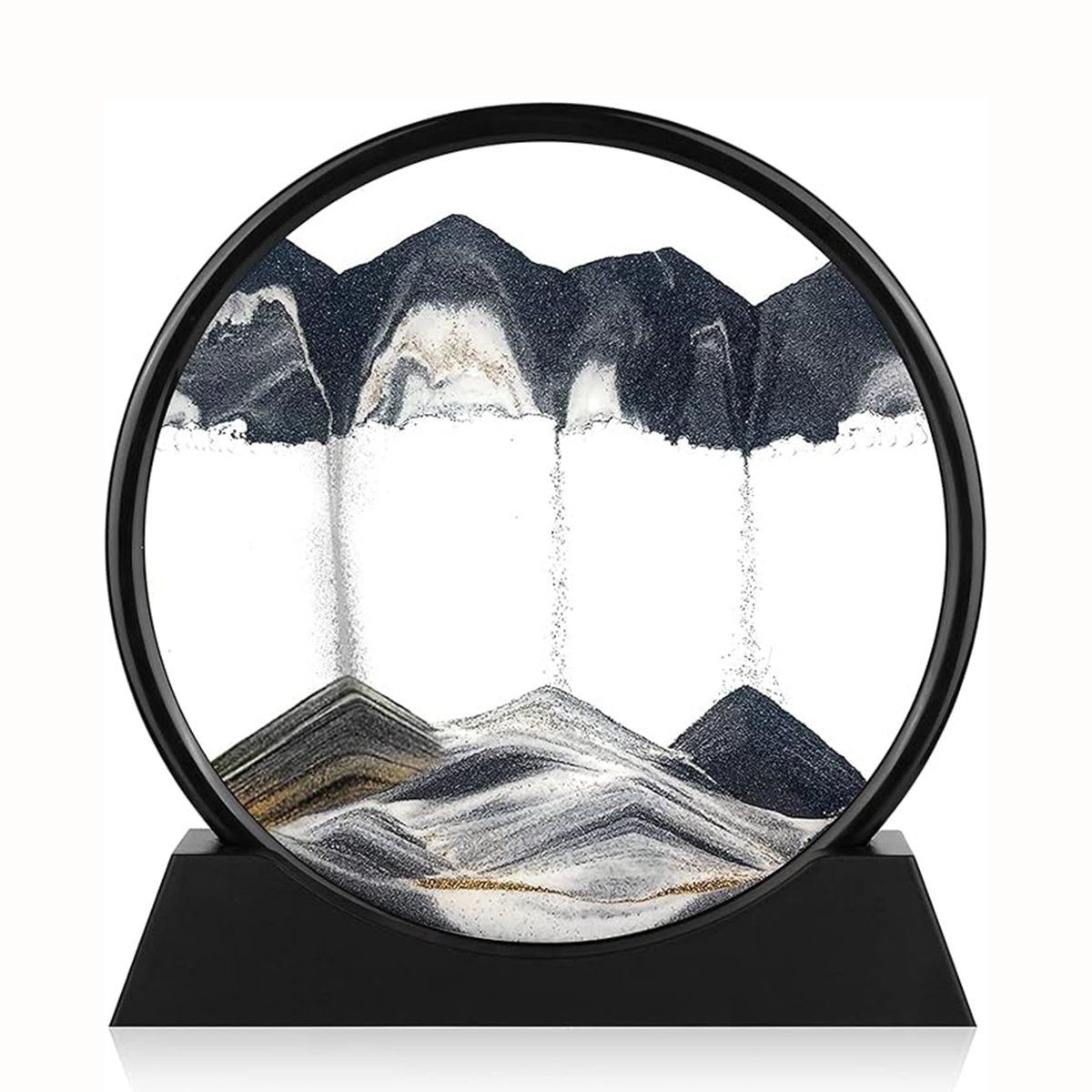 GENERICO - 3D Negro Deep Sea Sand Scene Moving Sand Painting Regalo Relajante