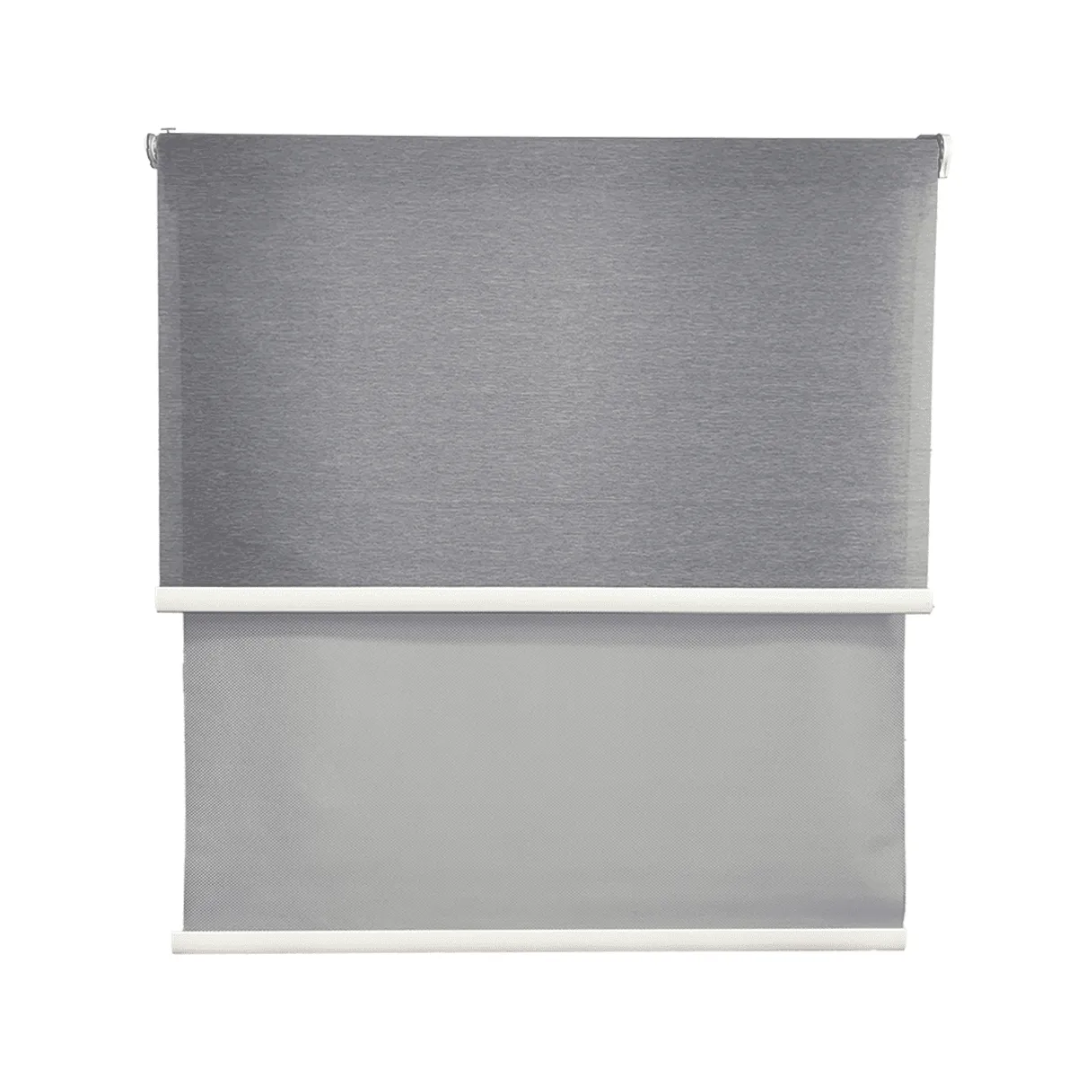 GUIZA - Cortina Roller Blackout 2 Paño 140x240 Doble Con Visillo Sin Cenefa