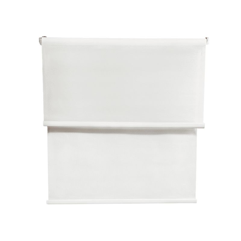 GUIZA - Cortina Roller Blackout 2 Paño 140x240 Doble Con Visillo Sin Cenefa