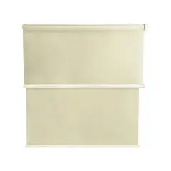 GUIZA - Cortina Roller Blackout 2 Paño 150x240 Doble Con Visillo Sin Cenefa