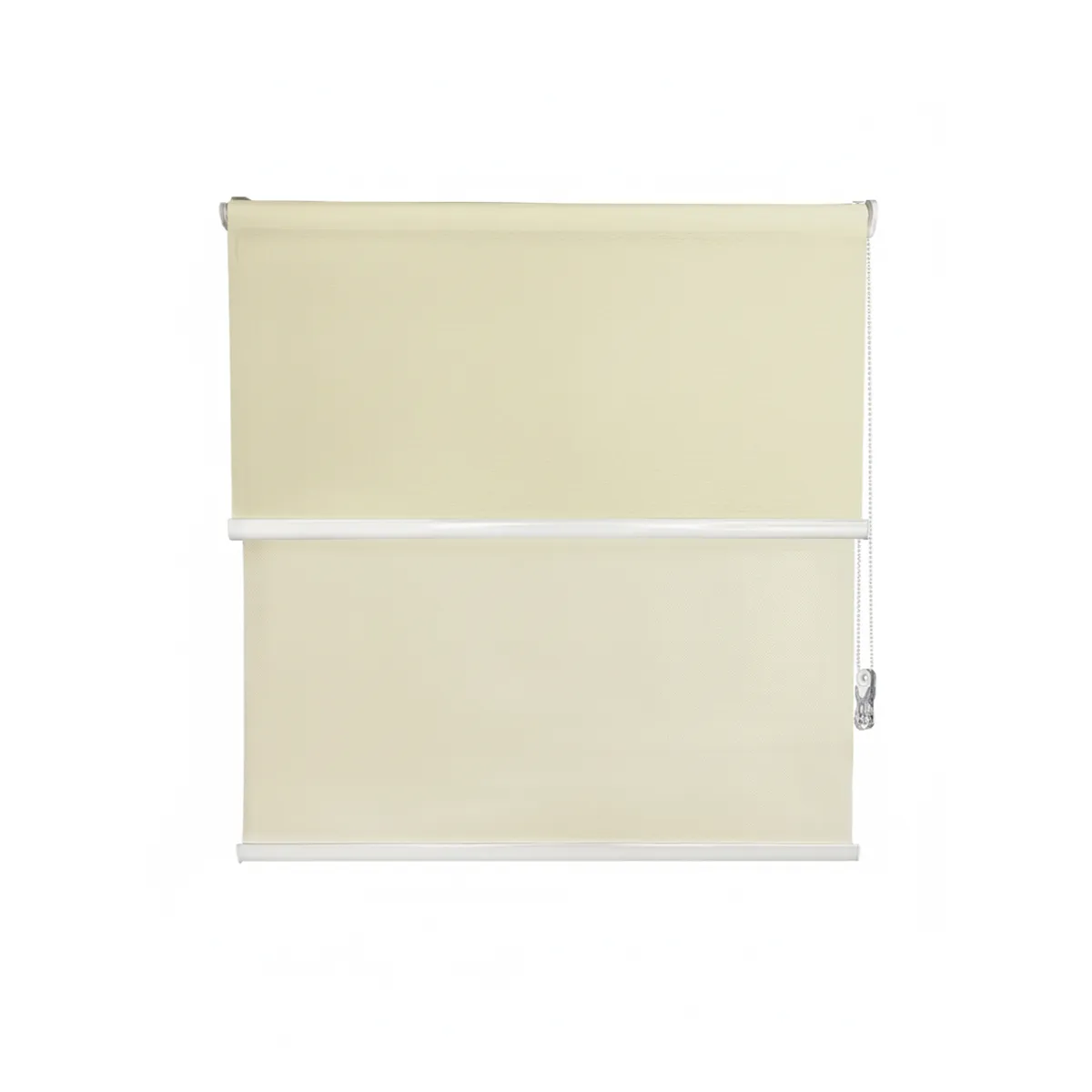 GUIZA - Cortina Roller Blackout 2 Paño 160x240 Doble Con Visillo Sin Cenefa