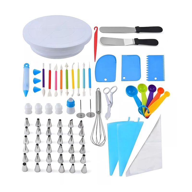 IMPORTCLICK - Kit 66 Piezas Respotería Cocina Plato Giratorio - Blanco