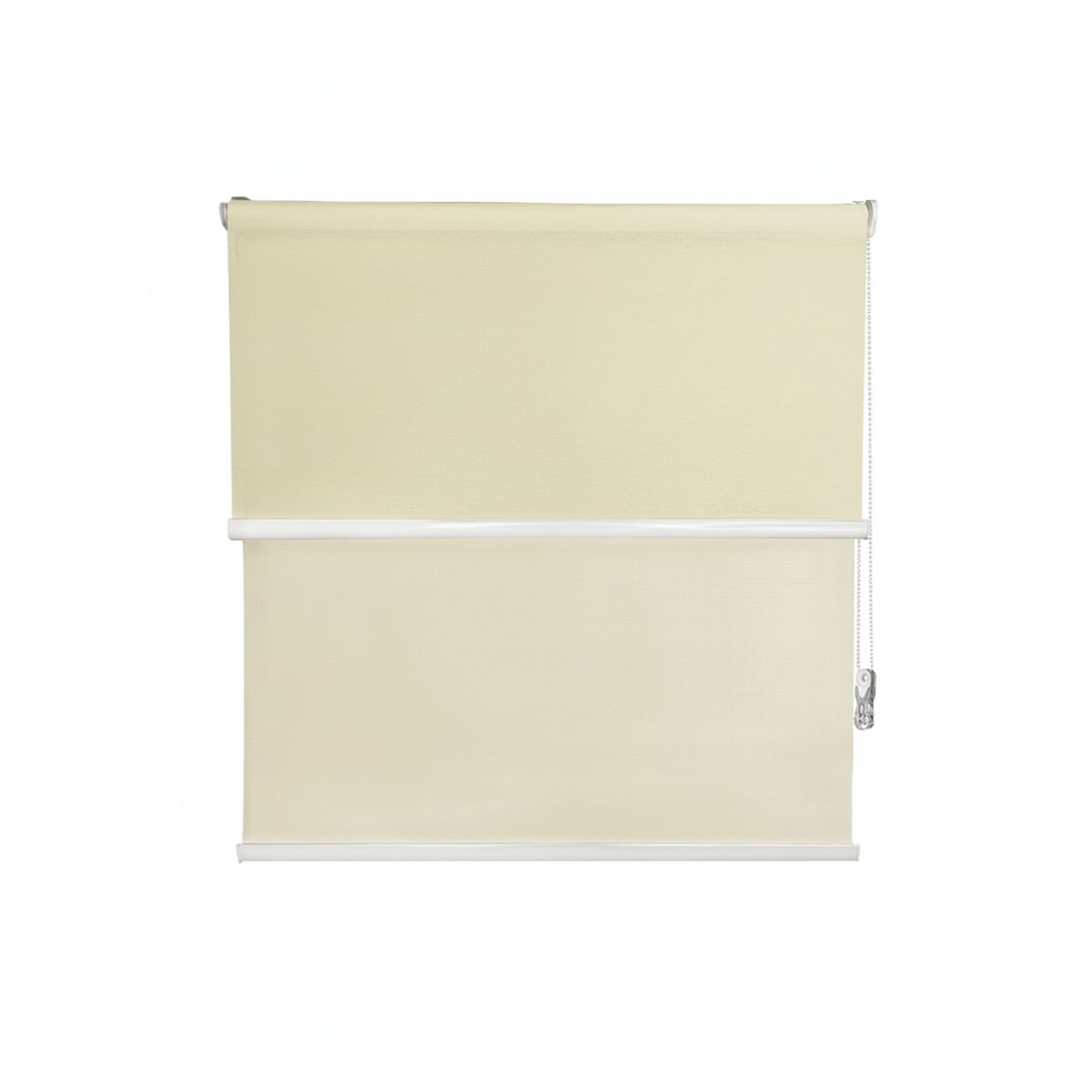 GUIZA - Cortina Roller Blackout 2 Paño 180x240 Doble Con Visillo Sin Cenefa