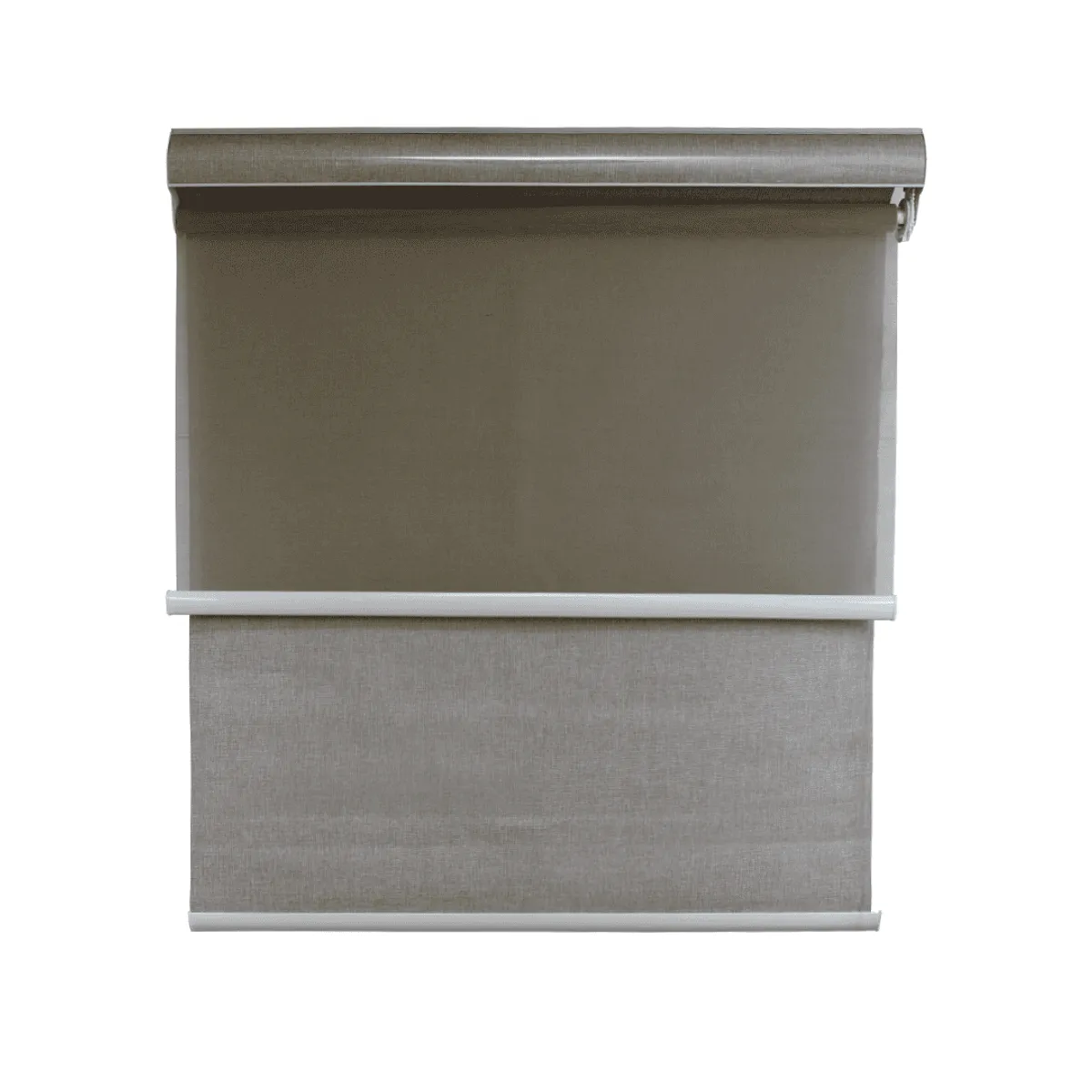 GUIZA - Cortina Roller Blackout 2 Paño 100x200 Doble Con Visillo y Cenefa