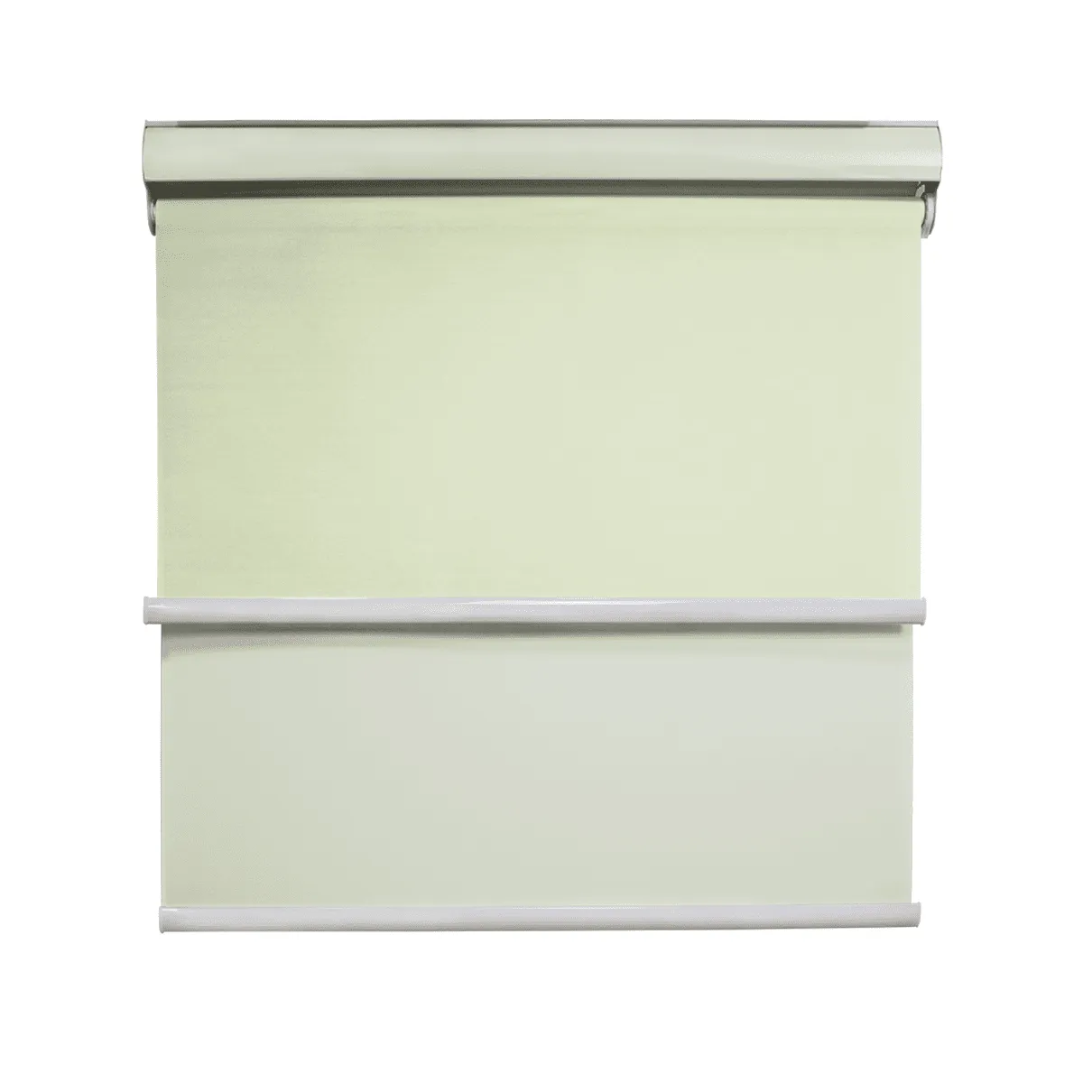 GUIZA - Cortina Roller Blackout 2 Paño 100x200 Doble Con Visillo y Cenefa