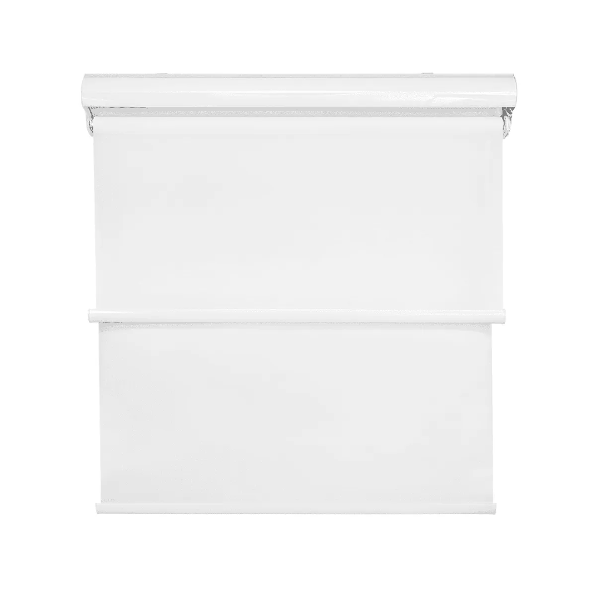 GUIZA - Cortina Roller Blackout 2 Paño 100x200 Doble Con Visillo y Cenefa