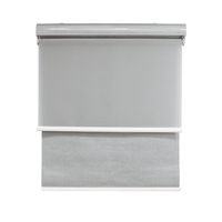 Cortina Roller Blackout 2 Paño 140x200 Doble Con Visillo y Cenefa