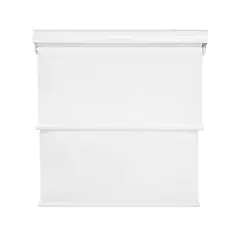 GUIZA - Cortina Roller Blackout 2 Paño 150x200 Doble Con Visillo y Cenefa