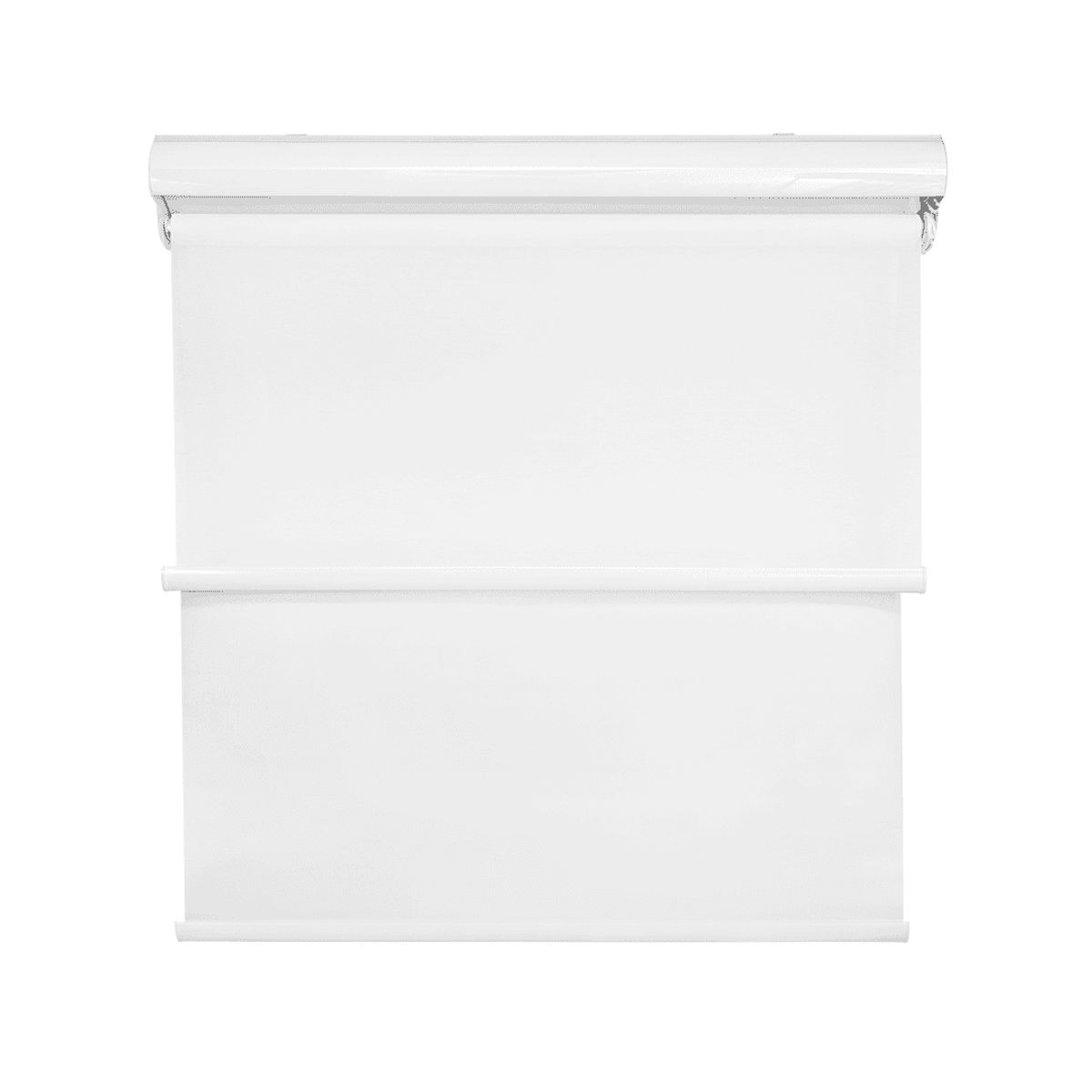 GUIZA - Cortina Roller Blackout 2 Paño 140x200 Doble Con Visillo y Cenefa