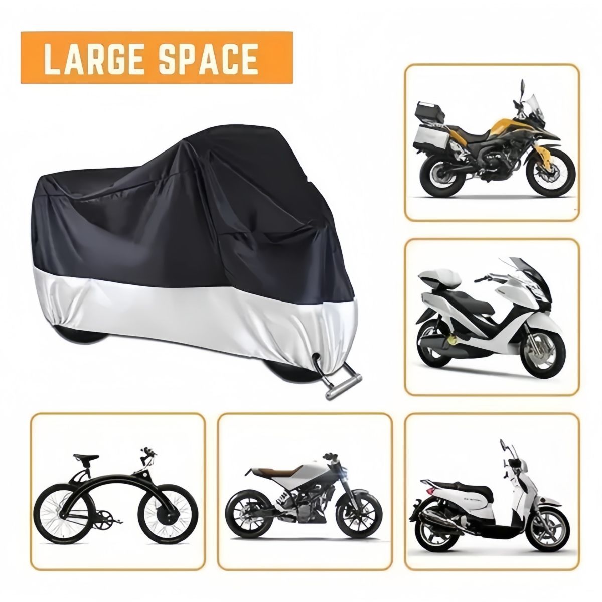 GENERICO - Carpa Cubre Moto - Bicicleta Impermeable Funda 100% Impermea