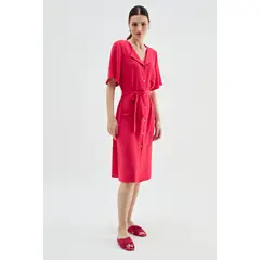 MA GRIFFE - Vestido Abotonado Fucsia Magriffe