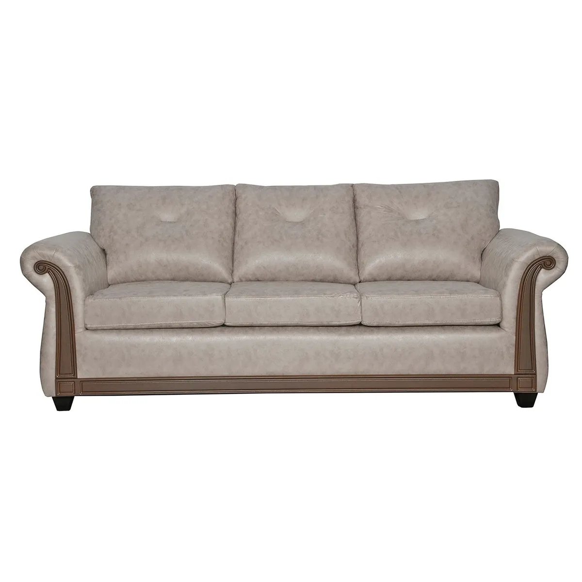 BLACK FACTORY - Sofá 3 Cuerpos Bristol Crema