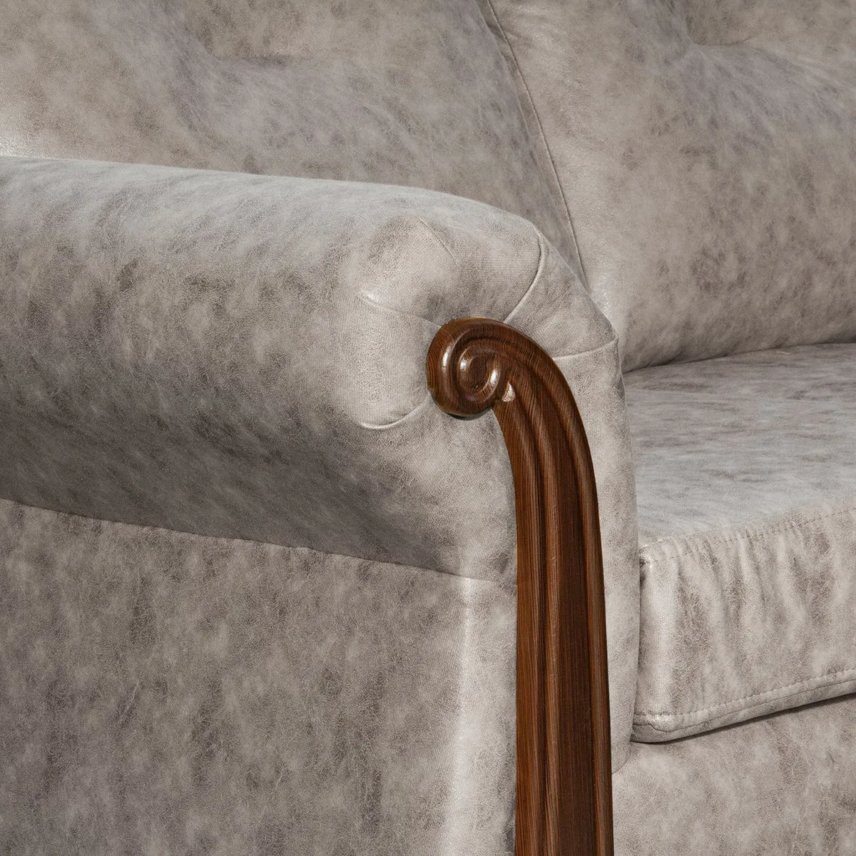 BLACK FACTORY - Sofá 3 Cuerpos Bristol Crema