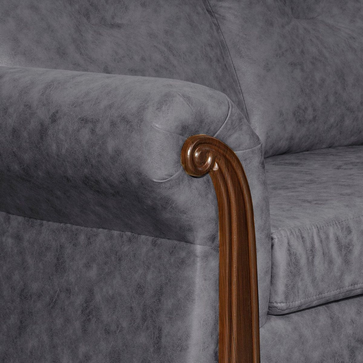 BLACK FACTORY - Sofá 3 Cuerpos Bristol Gris