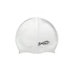 SAEKO - GORRA NATACION SILICONA BLANCA