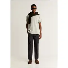 SCALPERS - Polera Efecto Lavado Print Light Grey