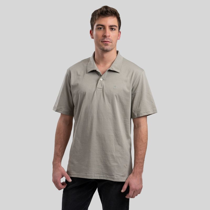 TRAUKO - Polera Hombre Algodón Beige Trauko Polo Ash
