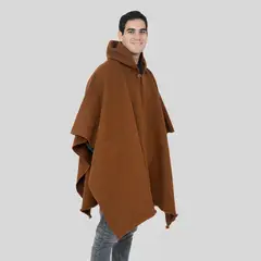 TRAUKO - Poncho Hombre Lana Negro
