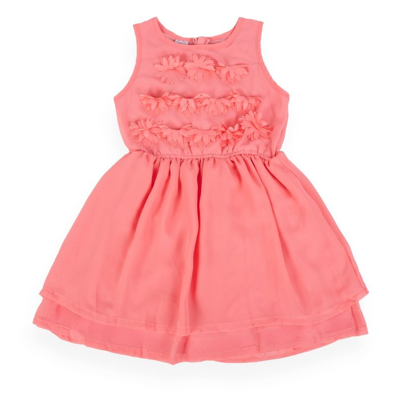 PILLIN - Vestido Niña - Coral