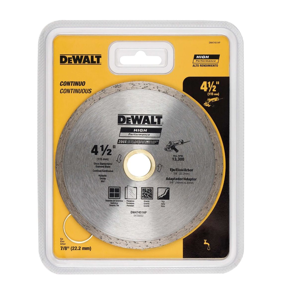 DEWALT - Disco diamantado continuo 4-1/2” DEWALT DW47451HP