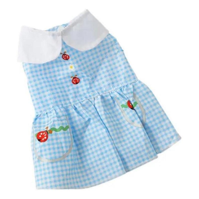 GENERICO - Ropa Vestido Para Perros Pequeños Tipo Yorkie o Dachshund - Celeste - M