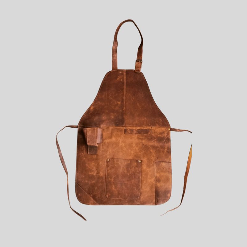 TRAUKO - Pechera Hombre Cuero Café Trauko Cervecera