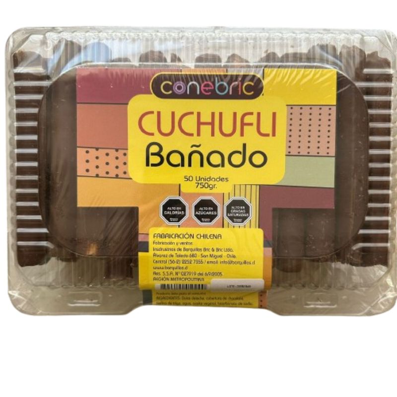 GENERICO - Cuchufli Rellenos Bañados Chocolate Conebric 50Un