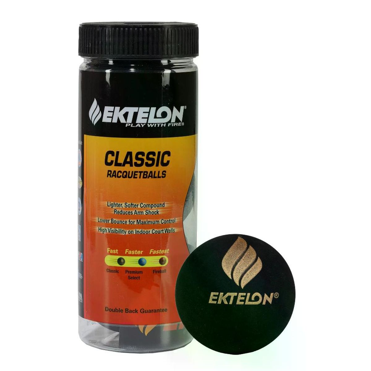 GENERICO - Tarro Racquetball CLASSIC Negro X3 Ektelon