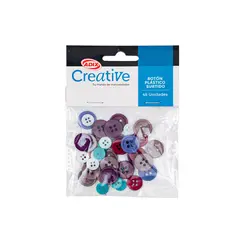 CREATIVE - Boton Plastico Surtido 48 uni
