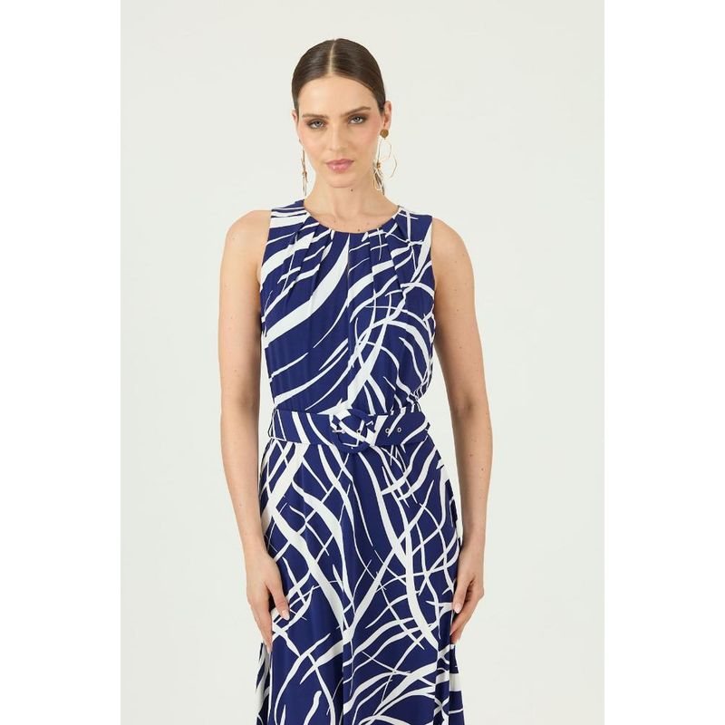 PRIVILEGE - Vestido azul marino estampado PRIVILEGE 1374 - Azul Marino
