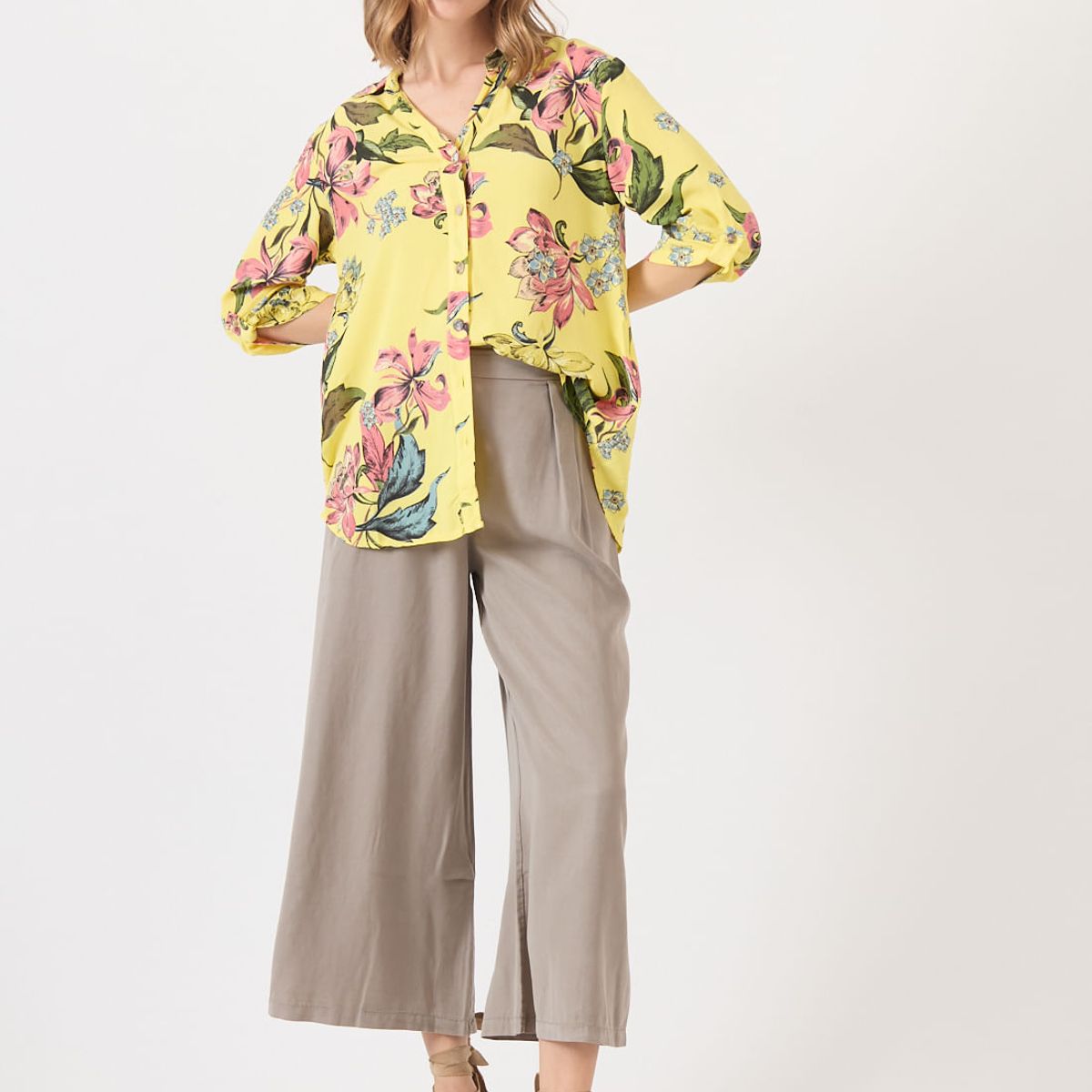 PRIVILEGE - Blusa amarilla estampada PRIVILEGE 1455