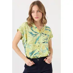 PRIVILEGE - Blusa verde estampada 1207 - Verde