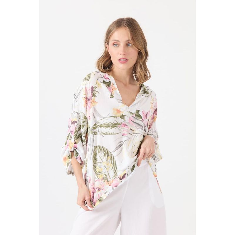 PRIVILEGE - Blusa blanca estampada PRIVILEGE 1456 - Blanco