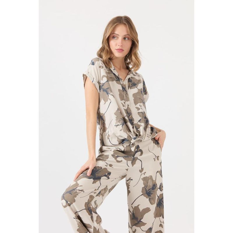 PRIVILEGE - Blusa beige estampada PRIVILEGE 1453 - Beige