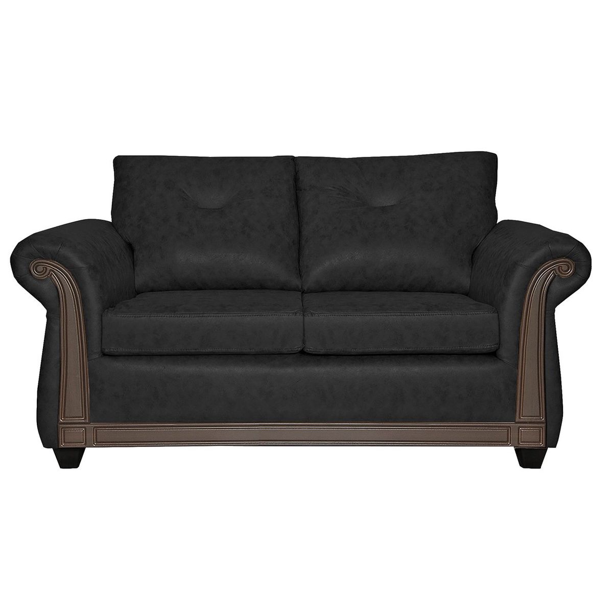 BLACK FACTORY - Sofá 2 Cuerpos Bristol Negro