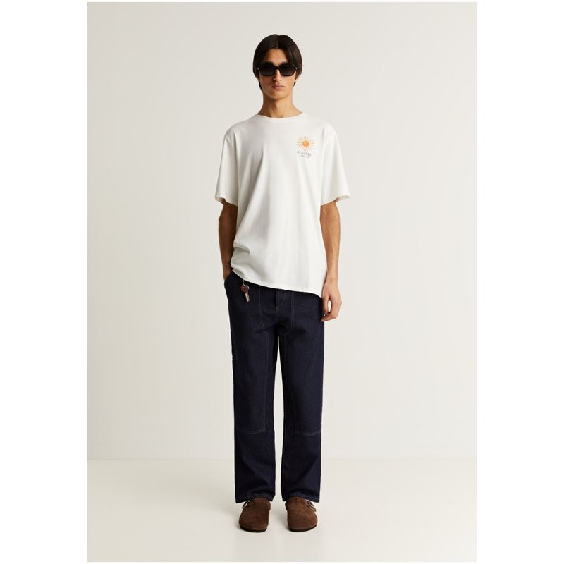 SCALPERS - Polera Print Trasero Off White