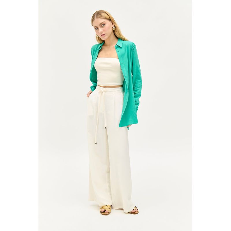 IO - Blusa Manga Larga Verde Cata Mujer Io