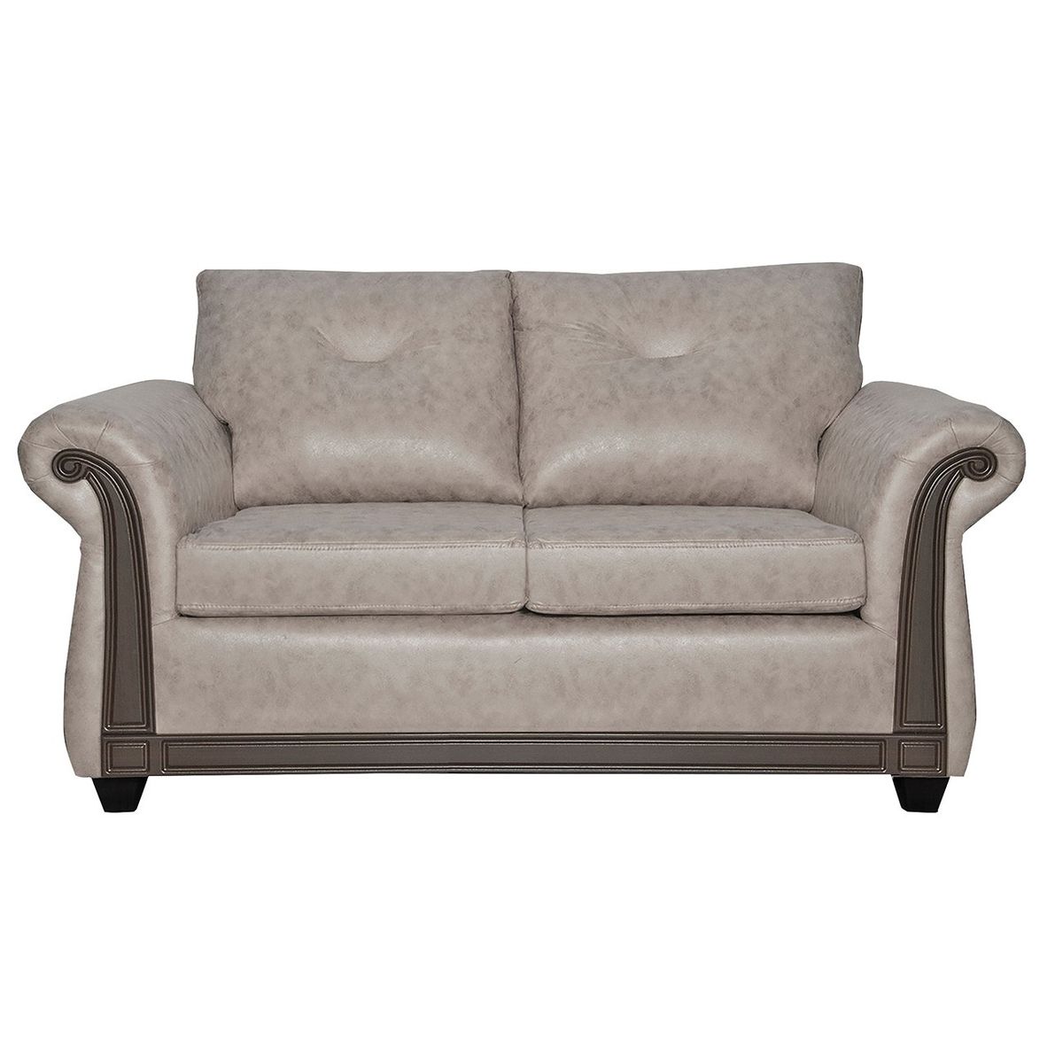 BLACK FACTORY - Sofá 2 Cuerpos Bristol Crema