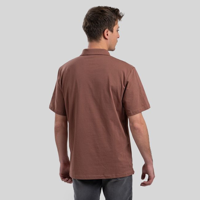 TRAUKO - Polera Hombre Algodón Roja Trauko Polo Terracota