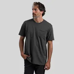TRAUKO - Polera Hombre Algodón Gris Pocket Onix