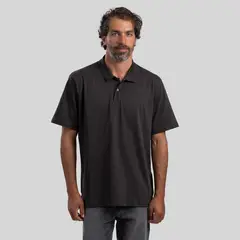 TRAUKO - Polera Hombre Algodón Negra Polo Black
